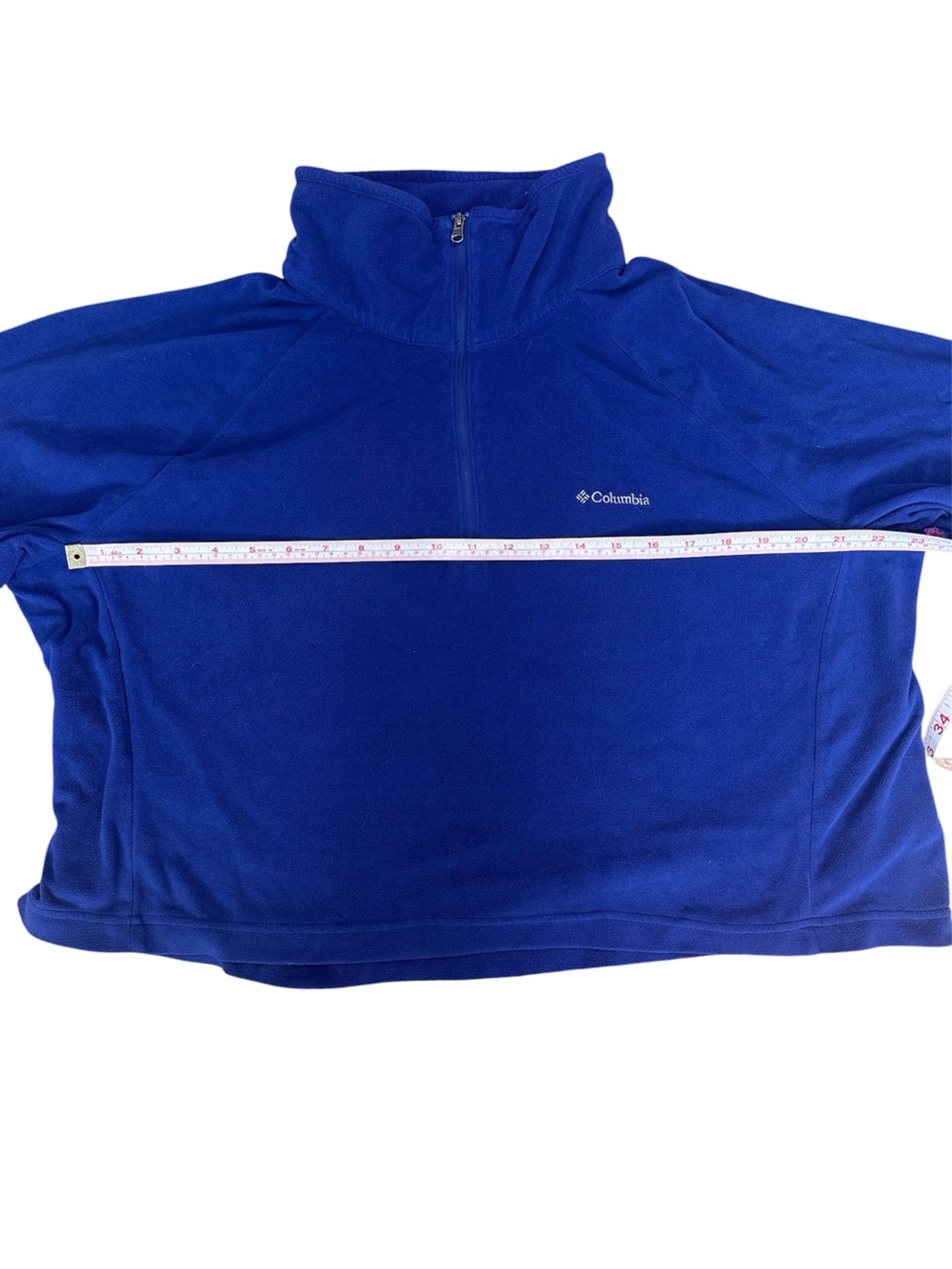 Columbia Women’s Cobalt Blue Quarter-Zip Fleece Pullover Size XL - Picture 2 of 4